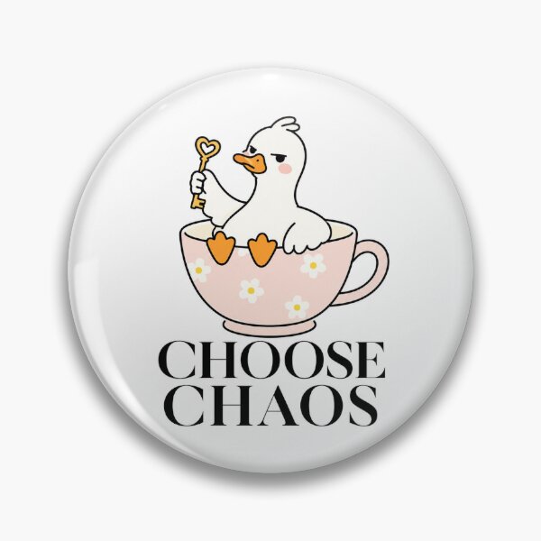 Item preview, Choose Chaos Funny Sassy Goose Teacup designed and sold by iqaaaaaa.