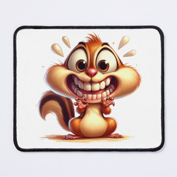 Item preview, Hilarious Exaggerated Chipmunk Cartoon Illustration designed and sold by LunaPixelStudio.