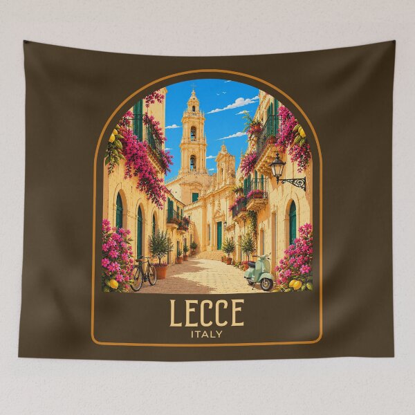 Item preview, Lecce Vintage Travel Illustration designed and sold by HomeLivingCo.