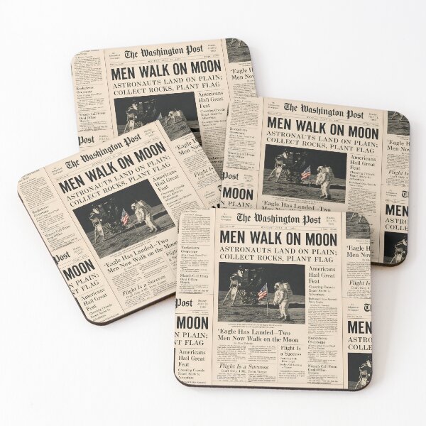 Item preview, Moon Landing: Breaking News designed and sold by Abeshinobi.