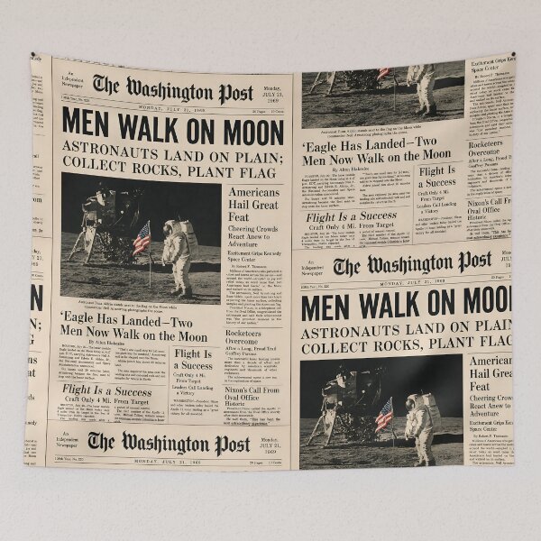 Item preview, Moon Landing: Breaking News designed and sold by Abeshinobi.