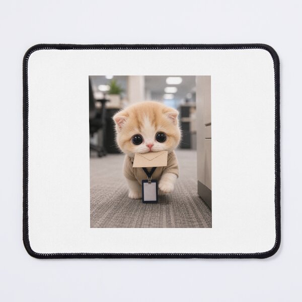 Item preview, Tiny Office Messenger Cat designed and sold by LovelyCatGalaxy.