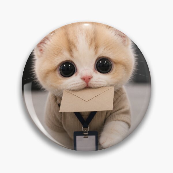 Item preview, Tiny Office Messenger Cat designed and sold by LovelyCatGalaxy.