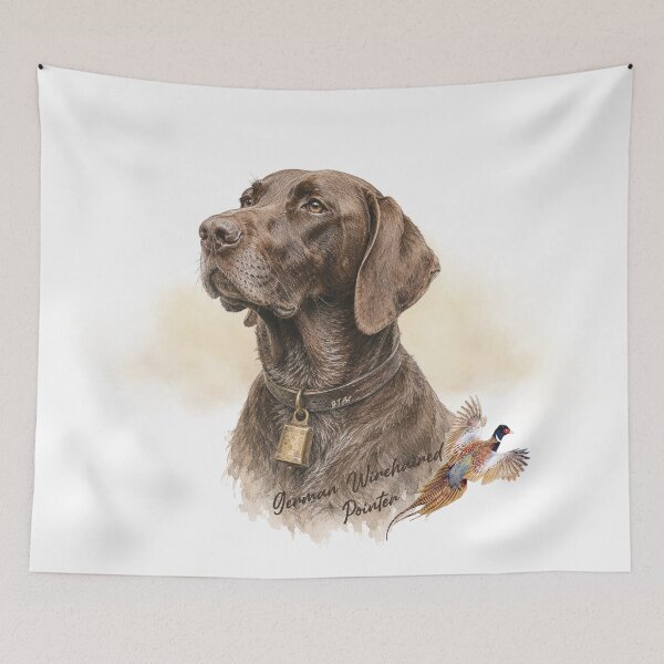 Item preview, Field & Feather – German Shorthaired Pointer with Pheasant designed and sold by TammyHunterArt.