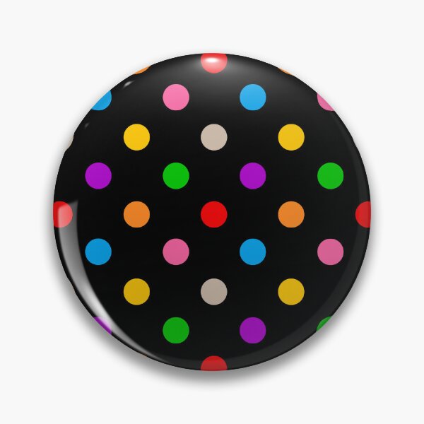 Item preview, Colorful Polka Dots Pattern Design On Black  designed and sold by PatternTitan.