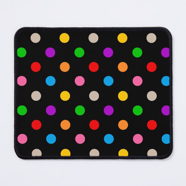 Item preview, Colorful Polka Dots Pattern Design On Black  designed and sold by PatternTitan.