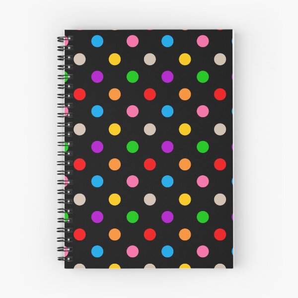 Item preview, Colorful Polka Dots Pattern Design On Black  designed and sold by PatternTitan.