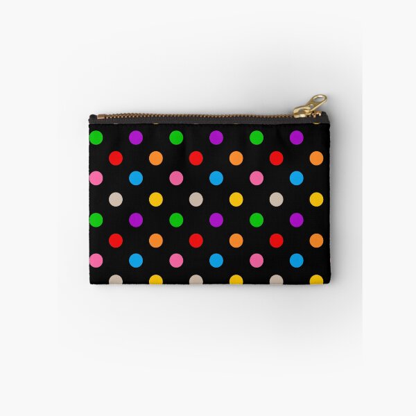 Item preview, Colorful Polka Dots Pattern Design On Black  designed and sold by PatternTitan.
