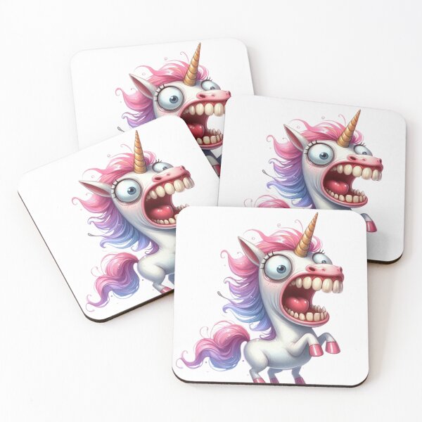 Item preview, Hilarious Exaggerated Unicorn Cartoon Illustration designed and sold by LunaPixelStudio.
