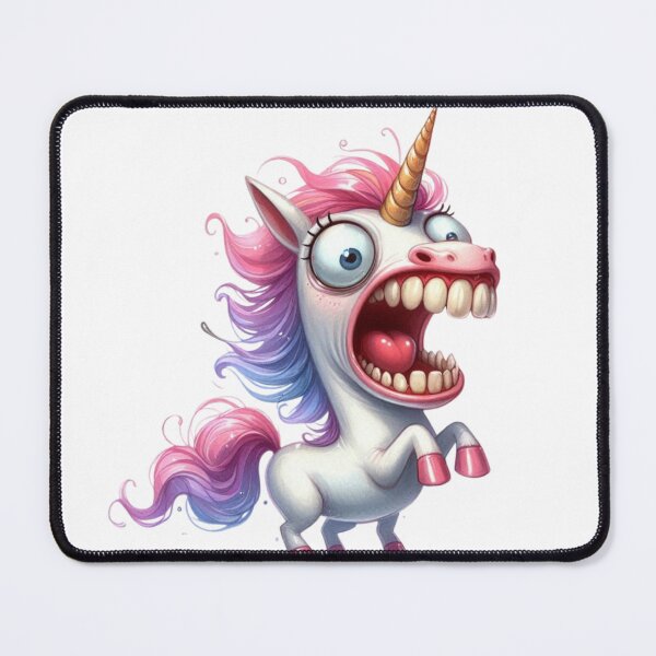 Item preview, Hilarious Exaggerated Unicorn Cartoon Illustration designed and sold by LunaPixelStudio.