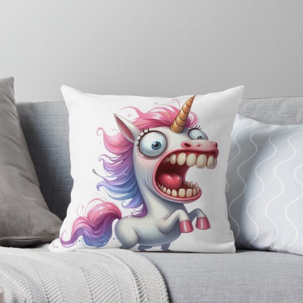 Item preview, Hilarious Exaggerated Unicorn Cartoon Illustration designed and sold by LunaPixelStudio.