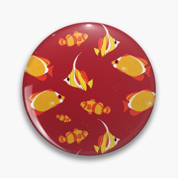 Item preview, Tropical Fishes Orange Red Fish Pattern designed and sold by CreativeBridge.