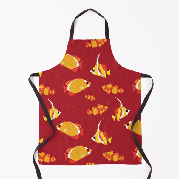Item preview, Tropical Fishes Orange Red Fish Pattern designed and sold by CreativeBridge.