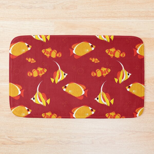 Item preview, Tropical Fishes Orange Red Fish Pattern designed and sold by CreativeBridge.
