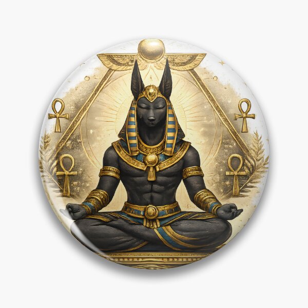 Item preview, Egyptian Zen Anubis Meditation | Ancient Egypt Spiritual Yoga Art designed and sold by Mahmoud Salah.