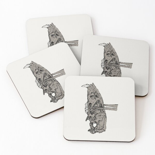 Item preview, Rat Skull & Skewers - BG (#F0EEE9) and C1 (#9D9489) designed and sold by The Stippler Process.