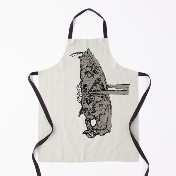 Item preview, Rat Skull & Skewers - BG (#F0EEE9) and C1 (#9D9489) designed and sold by The Stippler Process.