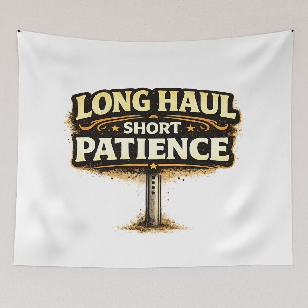 Item preview, Long Haul Short Patience Funny Truck Driver Design designed and sold by PatiImagination.