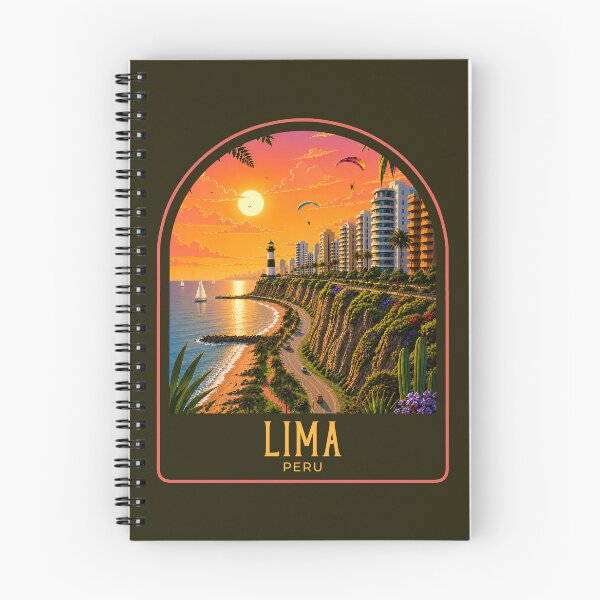 Item preview, Lima Vintage Travel Illustration designed and sold by HomeLivingCo.