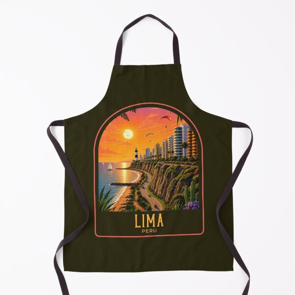 Item preview, Lima Vintage Travel Illustration designed and sold by HomeLivingCo.