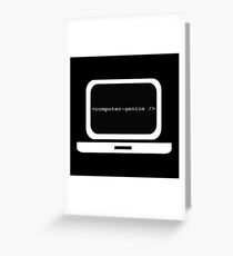 Computer genius Greeting Card