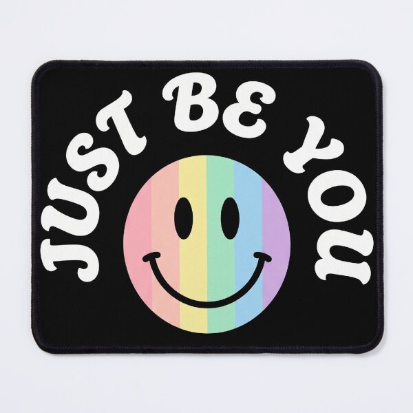 Item preview, Just Be You Pastel Rainbow Retro Smiley Face designed and sold by TeNovaStudio.