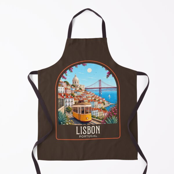 Item preview, Lisbon Vintage Travel Illustration designed and sold by HomeLivingCo.