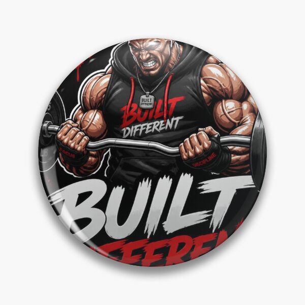 Item preview, Built Different Motivational Fitness Sticker designed and sold by Sticker Sprout.