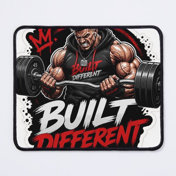 Item preview, Built Different Motivational Fitness Sticker designed and sold by Sticker Sprout.
