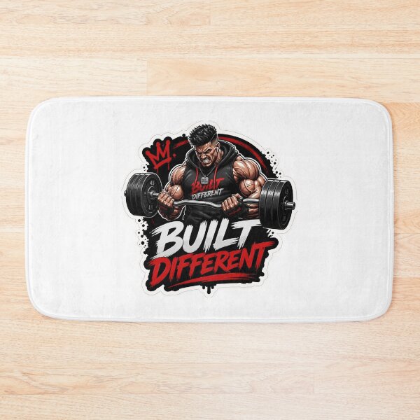 Item preview, Built Different Motivational Fitness Sticker designed and sold by Sticker Sprout.