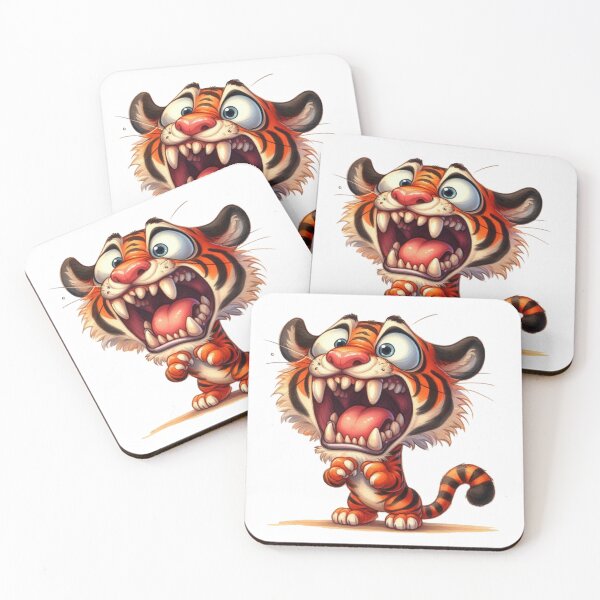 Item preview, Hilarious Exaggerated Tiger Cub Cartoon Illustration designed and sold by LunaPixelStudio.