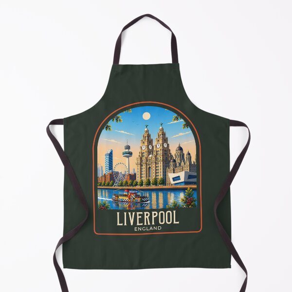 Item preview, Liverpool Vintage Travel Illustration designed and sold by HomeLivingCo.