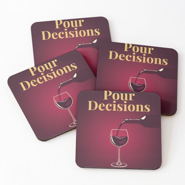 Item preview, Pour Decisions — Funny Wine Lover Gift designed and sold by RedRubyBubble.