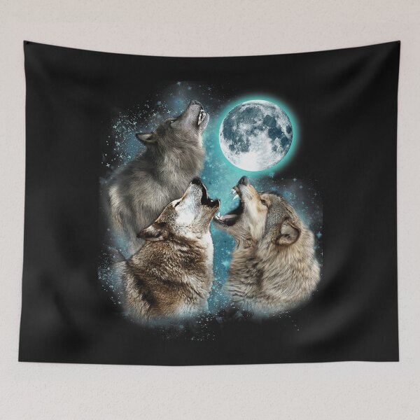Item preview, Graphic Howling Wolf Forest 3 Wolf Moon Head Funny For Men Women designed and sold by MOHAMED FRASER.