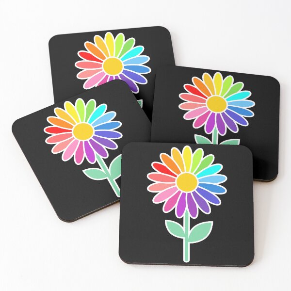 Item preview, Retro Rainbow Daisy Flower Vintage 70s Floral designed and sold by TeNovaStudio.