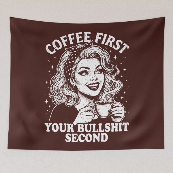 Item preview, Coffee First Sarcastic Housewife Coffee Lover Retro   designed and sold by Y-Vibes.