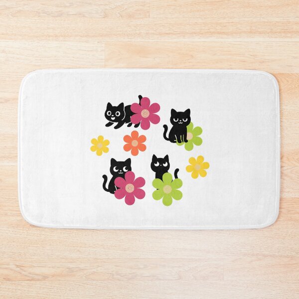 Item preview, Minimalist Mod Black Cats & Retro Daisy Garden designed and sold by Creativ_Design.