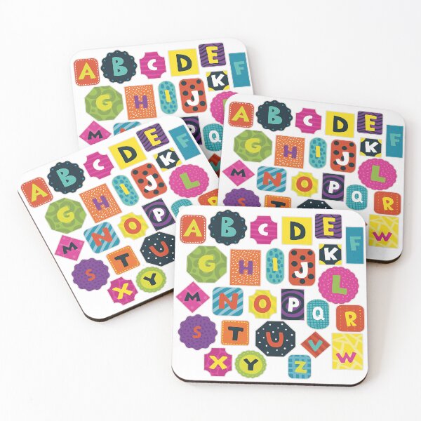 Item preview, Cute Kawaii Alphabet Sticker Sheet Colorful Kids Pop Art Letters Pack designed and sold by DesignArtist.ia.