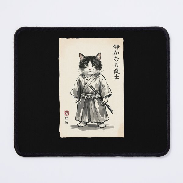 Item preview, Funny Samurai Cat Vintage Japanese Art designed and sold by Hedoraxe.