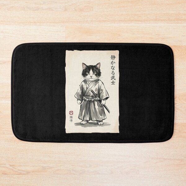 Item preview, Funny Samurai Cat Vintage Japanese Art designed and sold by Hedoraxe.