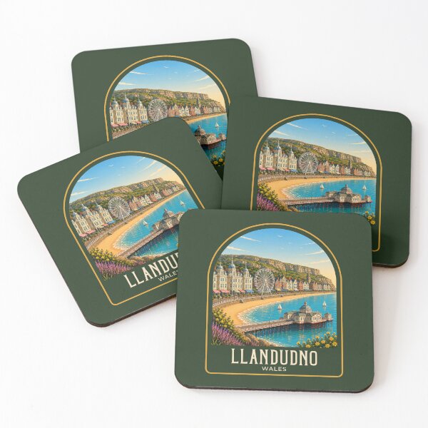 Item preview, Llandudno Vintage Travel Illustration designed and sold by HomeLivingCo.