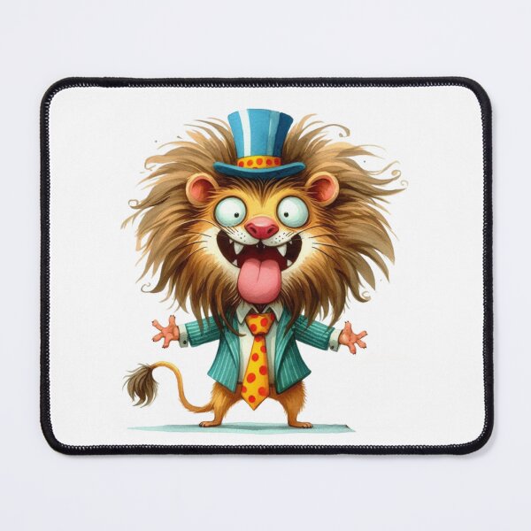 Item preview, Whimsical Lion in Suit and Top Hat Cartoon Illustration designed and sold by LunaPixelStudio.