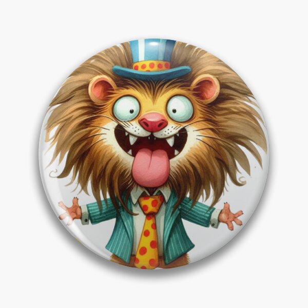 Item preview, Whimsical Lion in Suit and Top Hat Cartoon Illustration designed and sold by LunaPixelStudio.