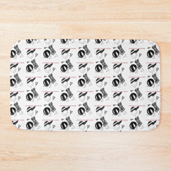 Item preview, Minimalist retro childhood nostalgic Stickman playing with ball in black and white illustration and meme designed and sold by Shukasya-Arts.