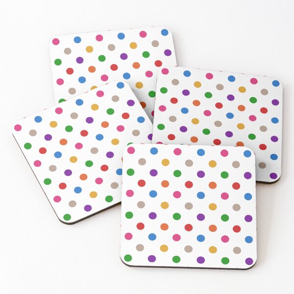 Item preview, Colorful Polka Dots Pattern Design On White  designed and sold by PatternTitan.