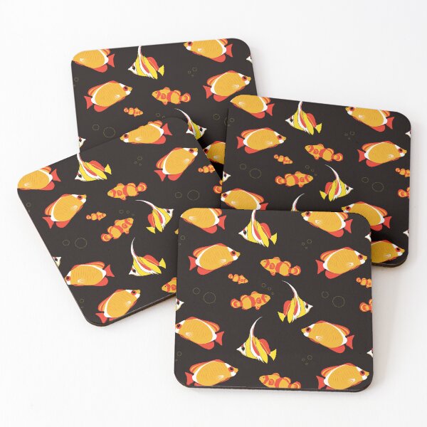Item preview, Tropical Fishes Orange Red Fish Pattern designed and sold by CreativeBridge.