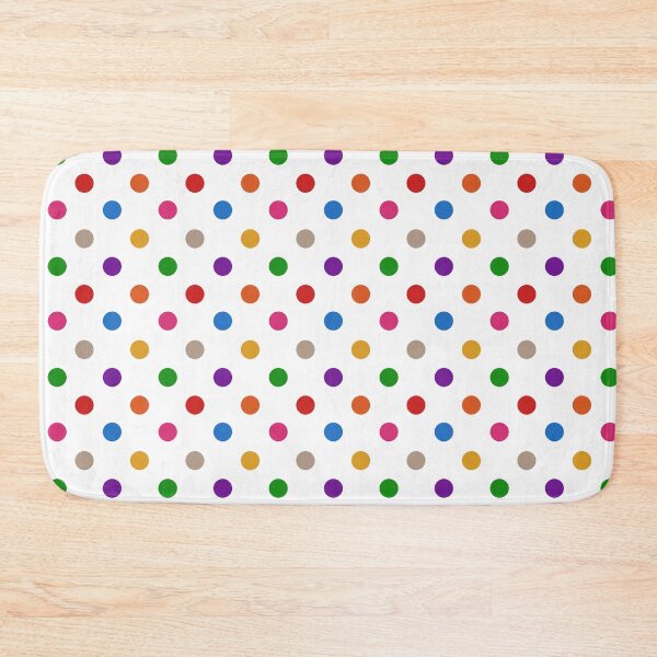 Item preview, Colorful Polka Dots Pattern Design On White  designed and sold by PatternTitan.