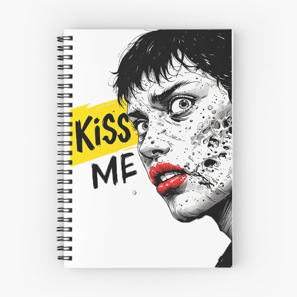 Item preview, Kiss Me Zombie Girl Red Lips Dark Comic Art designed and sold by ChaoticZenStudio.