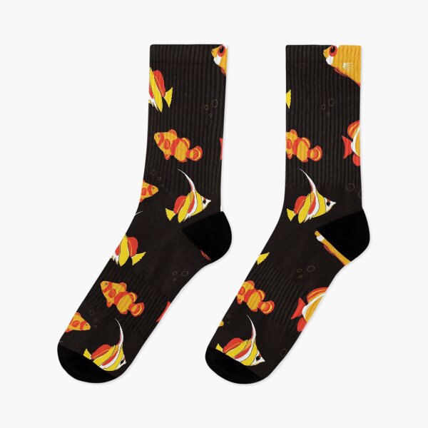 Item preview, Tropical Fishes Orange Red Fish Pattern designed and sold by CreativeBridge.