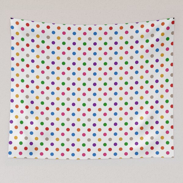 Item preview, Colorful Polka Dots Pattern Design On White  designed and sold by PatternTitan.